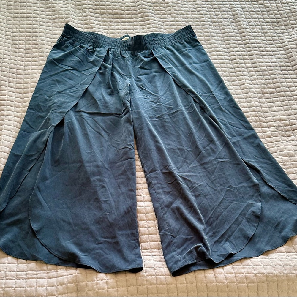 UpWest Charcoal Blue Flowy Pants